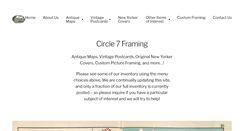Desktop Screenshot of circle7framing.com