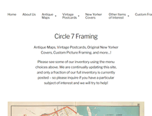 Tablet Screenshot of circle7framing.com